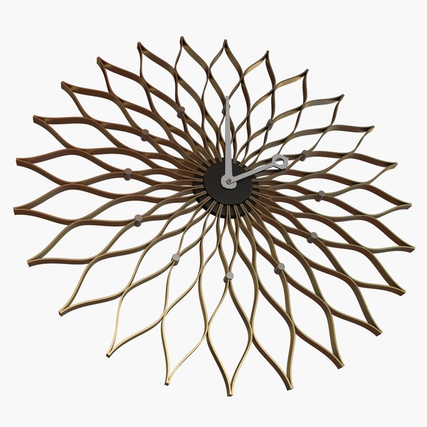 sunflower clock vitra 3d model - Vitra - Sunflower Clock by dimosbarbos